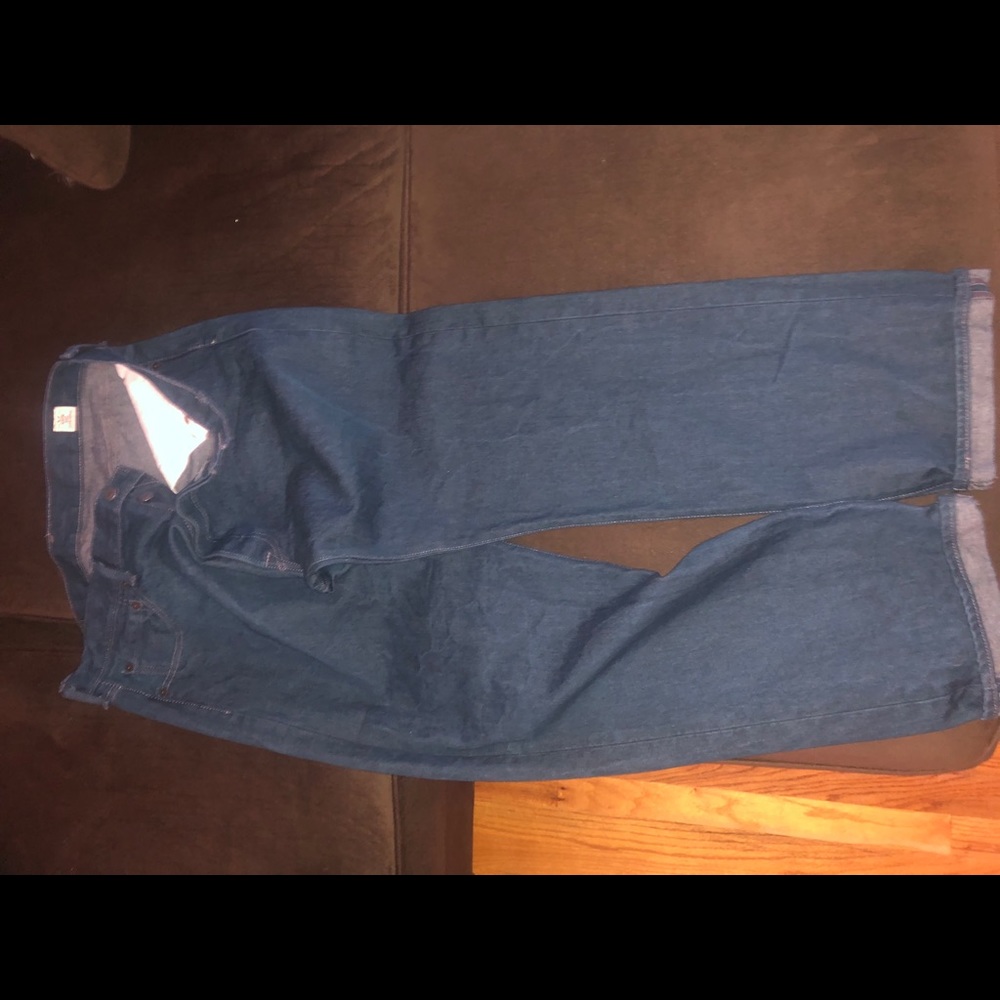 Levi’s 501 white oak cone denim.